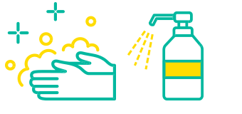 手洗いと消毒イメージ
